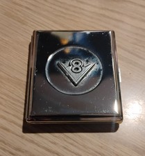 Vintage 1950s Ford V8 Chrome Cigarette Case  picture