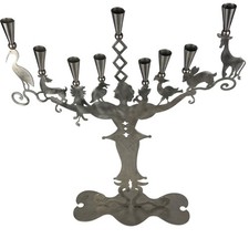 Amy Hess Amy's Ark Stainless Steel Animal Candelabra Candle Holder Sculpture picture