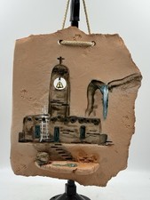 ADOBE PUEBLO  WALL ART  SCULPTURE SOUTHWEST CLAY POTTERY  Mission Church W/bell picture