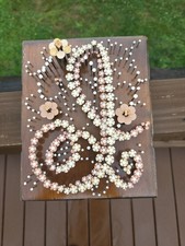Vintage Pol-O Craft Nail Flower Art 1970's Odd Design  picture