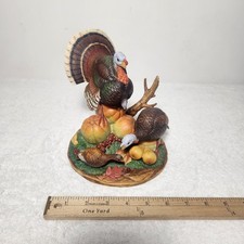 Vintage 1992 Thanksgiving Turkey Family Figurine Decor picture