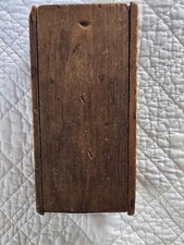 Antique Wooden Box with Sliding Lid, Primitive Folk Art,  10