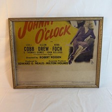 Original 1947 Johnny O’Clock Film Noir Window Card Movie Poster Framed USA picture