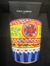 Dolce & Gabbana Casa Carretto Siciliano Porcelain Water Glass Tumbler New picture