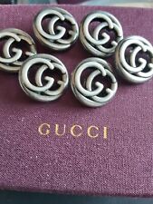 Six   Gucci  BUTTONS  silver  21 mm 0,8 inch GG picture