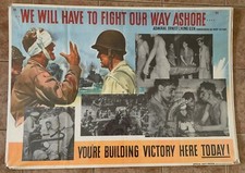 WWII Navy Poster We Will Have To Fight Our Way Ashore  picture