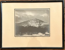 1937 Silver Gelatin Schneekoppe Riesengebirge Photo Pre-war Exhibition Framed picture