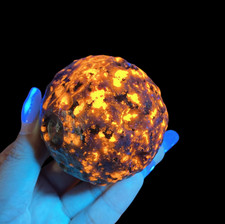 Yooperlite Moon Stone UV Reactive Sodalite Gemstone Collector Gift Home Decor picture
