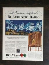 Vintage 1932 RCA Victor Bi-Acoustic Radio Full Page Original Ad 424 picture