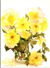 Yellow Roses By Patricia Emery Own Design London Shops Vintage Postcard TP13-12 picture