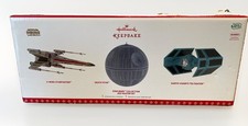 2017 Hallmark Keepsake Star Wars Jedi Master Ornaments Death X-Wing Tie Fighter  picture