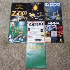 LOT OF 7 Vintage Zippo USA Dealer Product Sales Catalog Promotional, 1989-2000 picture