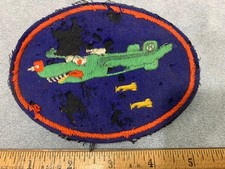 Original WWII US AAF, 705th Bombardment Squadron Patch, British Made picture