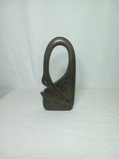 Vintage Art Carved Stone Heron Sculpture Neck Repair See Pictures  picture