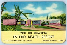 Ensenada BC Mexico Postcard Visit Estero Beach Resort c1950's Vintage picture