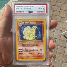 Pokémon 1999 Pokémon Game Ninetales Holo Card #12/102 PSA 10 Cert 42816000 picture