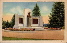 Lincoln Speech Memorial Gettysburg PA Vintage Postcard 5P19-18 picture