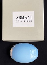 Armani Collezioni Opalite Brooch 4x6cm Vintage Jewelry Used picture