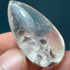87Ct Rare Natural Clear Mica Crystal Quartz Pendant Polished Reiki Specimen picture
