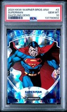 2024 KAKAWOW WARNER BROTHERS ANNIVERSARY SUPERMAN DAZZLING GEMS /75 #2 PSA 10 picture