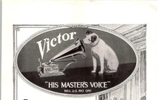 * Antique Ad Issue Victrola Masters Voice Victor Talking Machine Camden 2/1917 picture