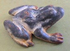 Vtg Virginia Metalcrafters Cast Iron Frog 18-20 Paperweight Figurine picture