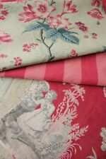 Vintage French fabrics antique material PROJECT BUNDLE homespun check c1850 picture