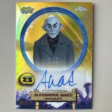 2025 Topps Chrome SpongeBob Nosferatu Alexander Ward Auto /50 Gold #SA-AW picture