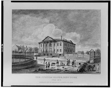 Photo:New York NY Custom House 1799-1815 Engraving Horse People 1900s picture