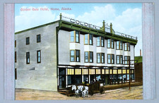Vintage Postcard Golden Gate Hotel Nome Alaska 1800s Horse Drawn Carriage  PS1 picture