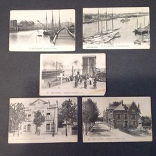 Saint-Nazaire France Postcards Early 1900's-Lot of 5 Unused Antique picture