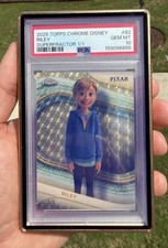 Topps 2025 Topps Chrome Disney Pixar Riley #82 Superfractor 1/1 Card picture