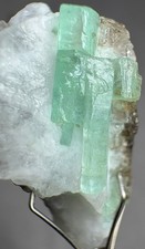 40CT High Quality Baryl War Green Emerald Crystal On Matrix From Chitral@PAK picture