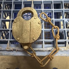 Vintage Early 1900s Fraim NYC RR Brass Lock New York Central Railroad Works Fine picture