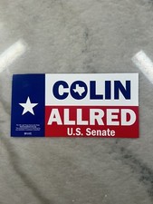 Official Colin Allred For U.S. Senate Political Bumper Sticker Texas Flag picture