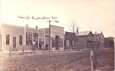 DOWNTOWN MAIN STREET buckingham il illinois real photo postcard rppc picture