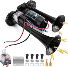 Conjunto De Compresor Para Bocina De Aire Trompeta Doble Súper Fuerte 150 db 12V picture