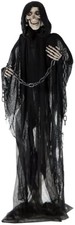 Life-Size Scary Grim Reaper w/Chain Halloween Animatronic with Lights and Sounds picture