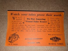 Vintage Advertising Postcard Pharmacy RAINIER OR Oregon . National Radio Tubes picture