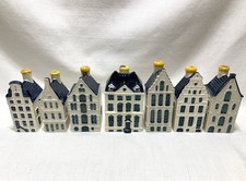 Lot of 7 KLM Blue Delft BOLS Miniature House Bottles 14, 31, 37, 48, 52, 53, 54 picture