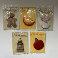Vtg Paula’s Collectible Magnets Lot Fridge Cottage Decor C.M. Paula Co. 80s New picture