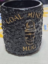 Vintage Coal Miners Mug Textured Coal Embossed Novilty  picture