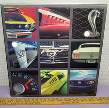 FORD SHELBY COBRA BOSS MACH 1 FASTBACK MUSTANG COLLAGE FRAMED PRINT WALL ART picture