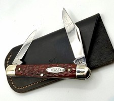 Case XX 1940-1964 Beautiful Red Bone Half Whittler *UNUSED* picture