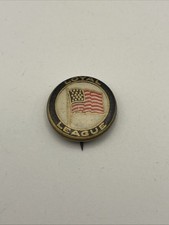 Antique Daughters of the Revolution Loyal League Celluloid Pinback Button 1910’s picture