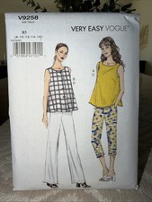 Vogue V9258 Very Easy Misses' Tops and Pants Size 8-16 Uncut picture