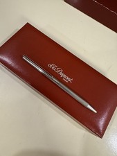 Rare S.T. Dupont 925 Sterling Silver Pen Bordeaux Red Lacquer Clip Boxed picture