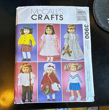 McCall's Crafts Doll Sewing Pattern Lot of 4: 3900 MP401 M6480 M6853 picture