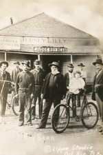 Judge Roy Bean with Bicycle Riders - 5 x 7 inch Photo Print picture