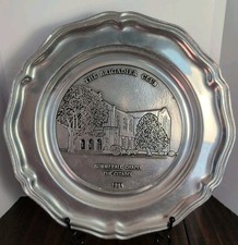 Vintage 1984 William Armetale The Citadel Brigadier Club Summerall Chapel Plate picture
